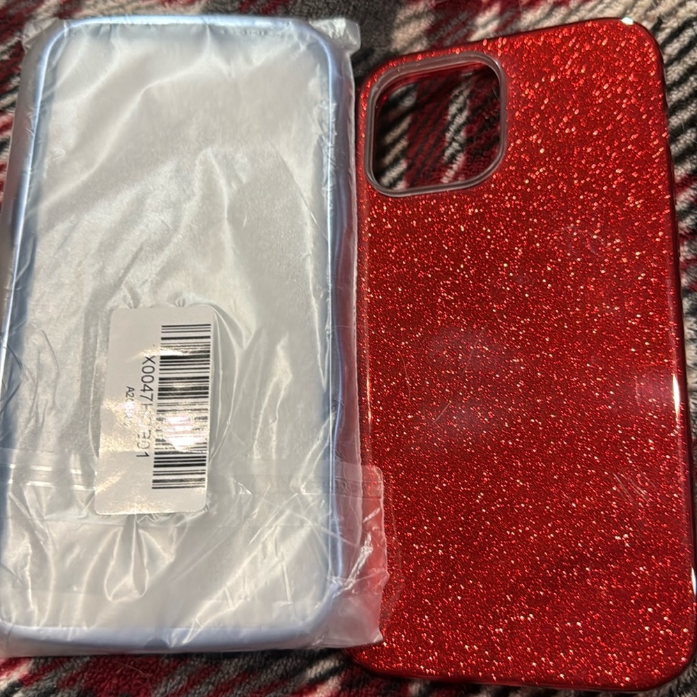 Red Sparkle & Baby Blue iPhone 13 ProMax cases